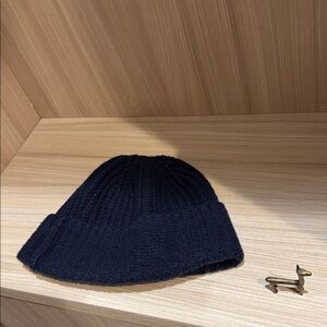 Todd Snyder Dark Blue Cashmere Knit hat